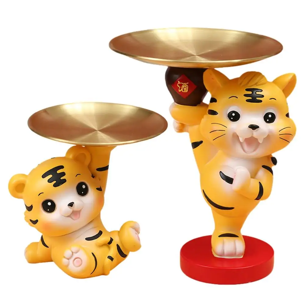 3D Cute Tiger Sculpture Storage Tray Jewelry Key Snack Organizer Resin Kungfu Tiger Chinese New Year Living Room Home Decor
3D Cute Tiger Sculpture Storage Tray Jewelry Key Snack Organizer Resin Kungfu Tiger Chinese New Year Living Room Home Decor