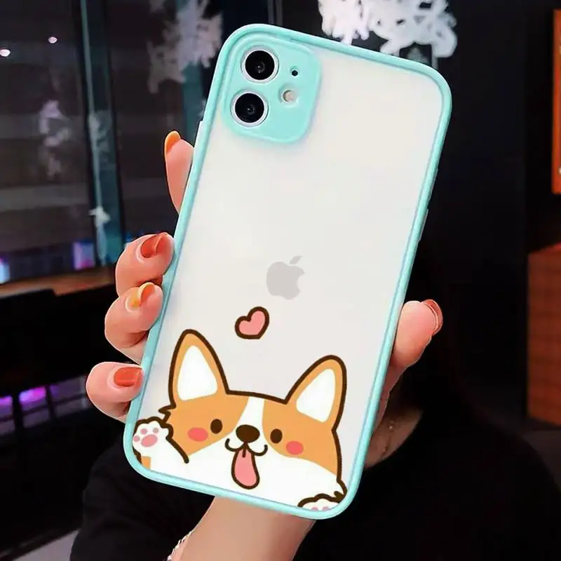 Phone Case For iPhone 12 11 Mini Pro XR XS Max 7 8 Plus X Cute cartoon corgi dog Matte transparent blue Cover
Phone Case For iPhone 12 11 Mini Pro XR XS Max 7 8 Plus X Cute cartoon corgi dog Matte transparent blue Cover