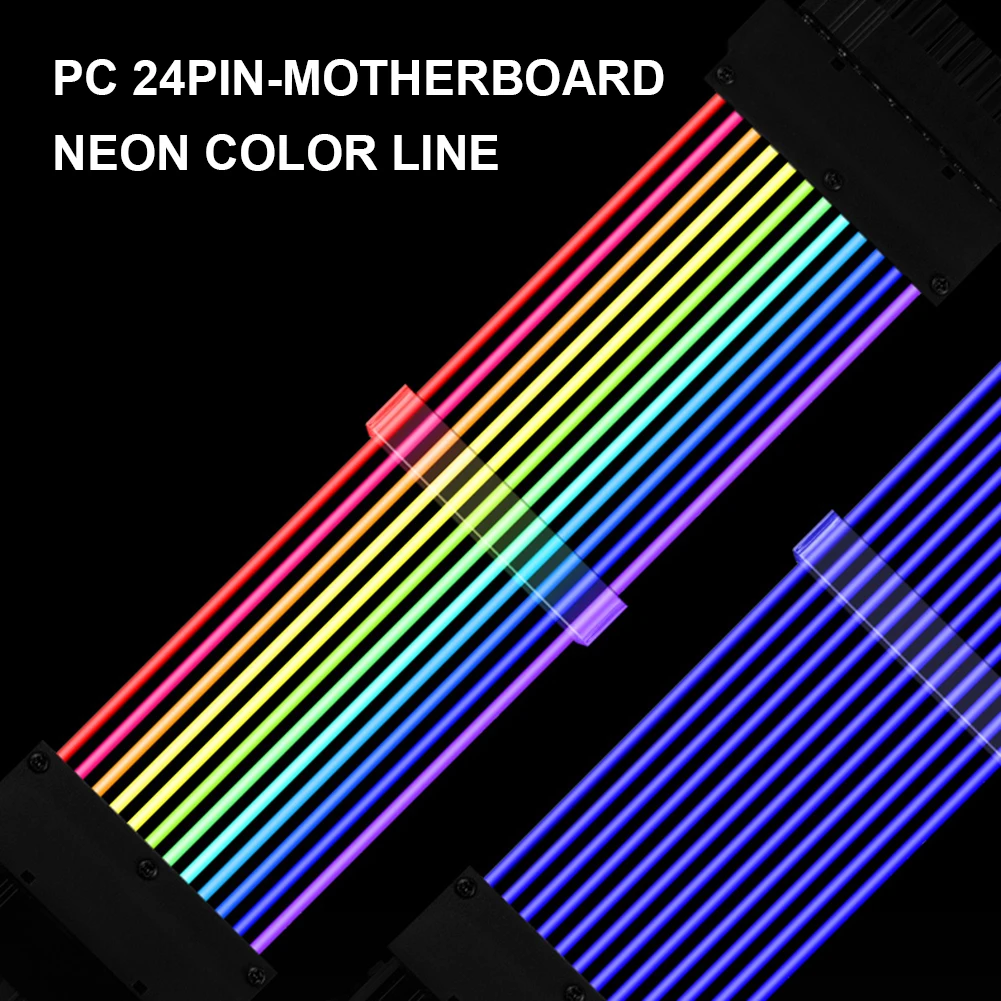 Zezzio Power Supply Sleeved Cable 24Pin ATX RGB 5V 3PIN Addressable AURA sync 18AWG Gauge PSU Extension Cable
Zezzio Power Supply Sleeved Cable 24Pin ATX RGB 5V 3PIN Addressable AURA sync 18AWG Gauge PSU Extension Cable