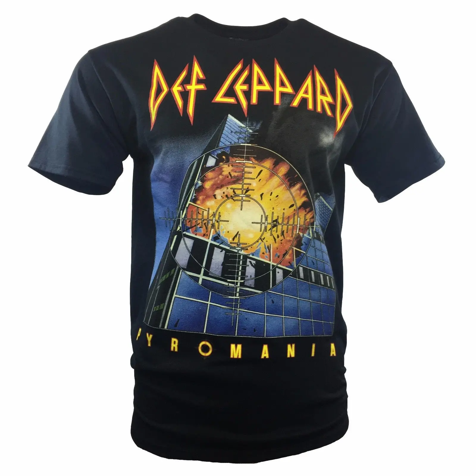 Мужская футболка Def Leppard pyaria полноцветный графический принт полоса черная в стиле