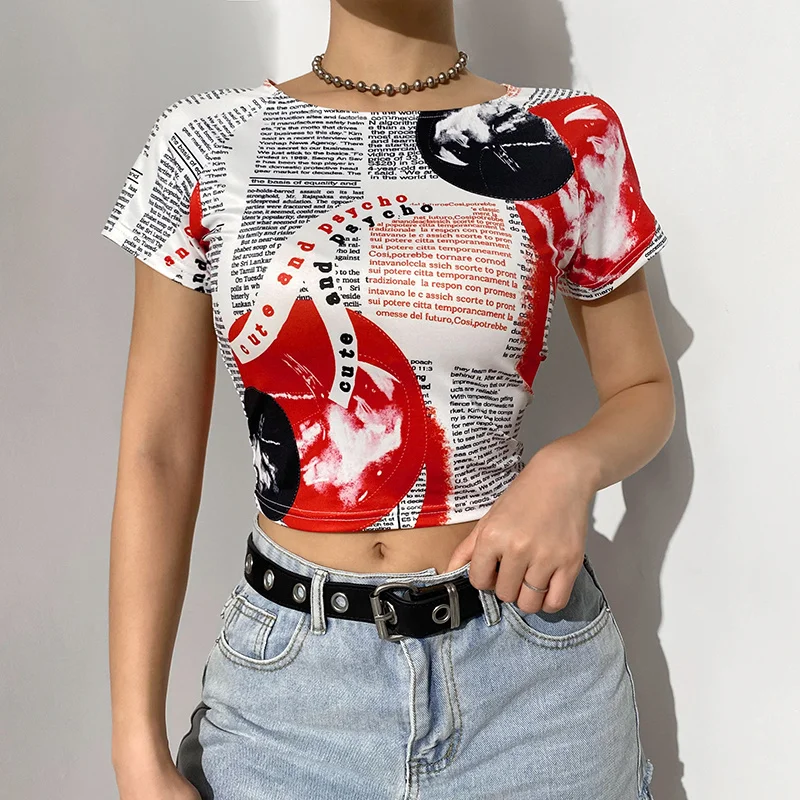 ZOVSV Letter Print Casual Crop Top Tshirt Women Harajuku Punk Short Sleeve T Shirt Ladies Fashion Summer Y2K Grunge Style
ZOVSV Letter Print Casual Crop Top Tshirt Women Harajuku Punk Short Sleeve T Shirt Ladies Fashion Summer Y2K Grunge Style