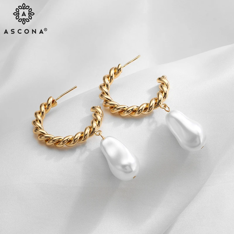 ASCONA Pearl Earrings for Women's Summer Simple Cool Style Earrings 2021 Versatile Earrings with Twist and Pearl
ASCONA Pearl Earrings for Women's Summer Simple Cool Style Earrings 2021 Versatile Earrings with Twist and Pearl