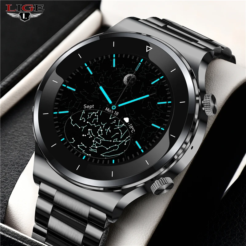 LIGE New Luxury brand mens watches Steel band Fitness watch Heart rate blood pressure Activity tracker Smart Watch For Men +Box
LIGE New Luxury brand mens watches Steel band Fitness watch Heart rate blood pressure Activity tracker Smart Watch For Men +Box