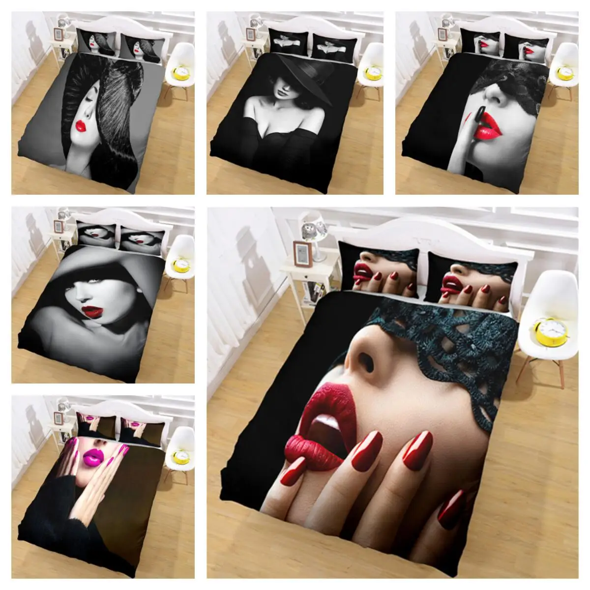 Luxury Bedding Sexy Red Lips Duvet Cover Sets Full Size Home Textile Comforter Pillowcase Fashion Designer Custom Modern Printed
Luxury Bedding Sexy Red Lips Duvet Cover Sets Full Size Home Textile Comforter Pillowcase Fashion Designer Custom Modern Printed