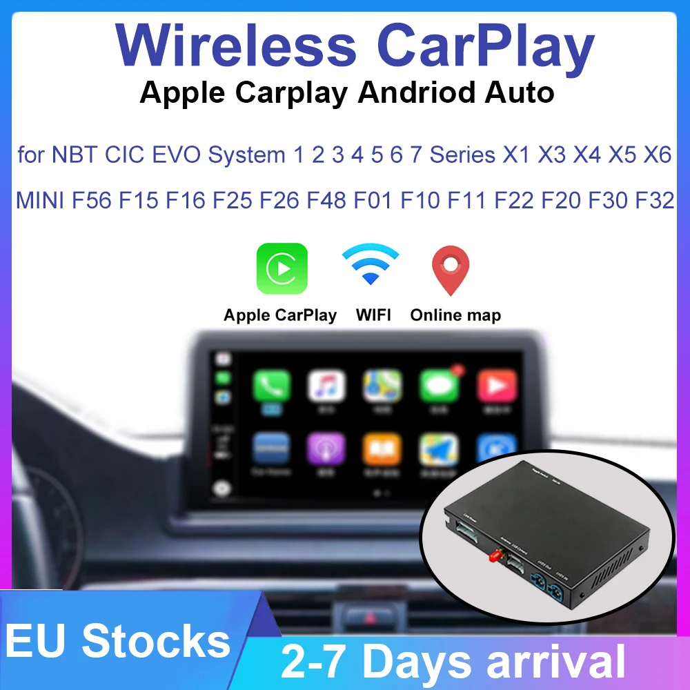 Wireless CarPlay CarPlay Android Auto Decoder Box for BMW NBT CIC EVO 1 2 3 4 5 7 Series X5 X6 MINI F56 E60 E70 E71 E84 F01
Wireless CarPlay CarPlay Android Auto Decoder Box for BMW NBT CIC EVO 1 2 3 4 5 7 Series X5 X6 MINI F56 E60 E70 E71 E84 F01
