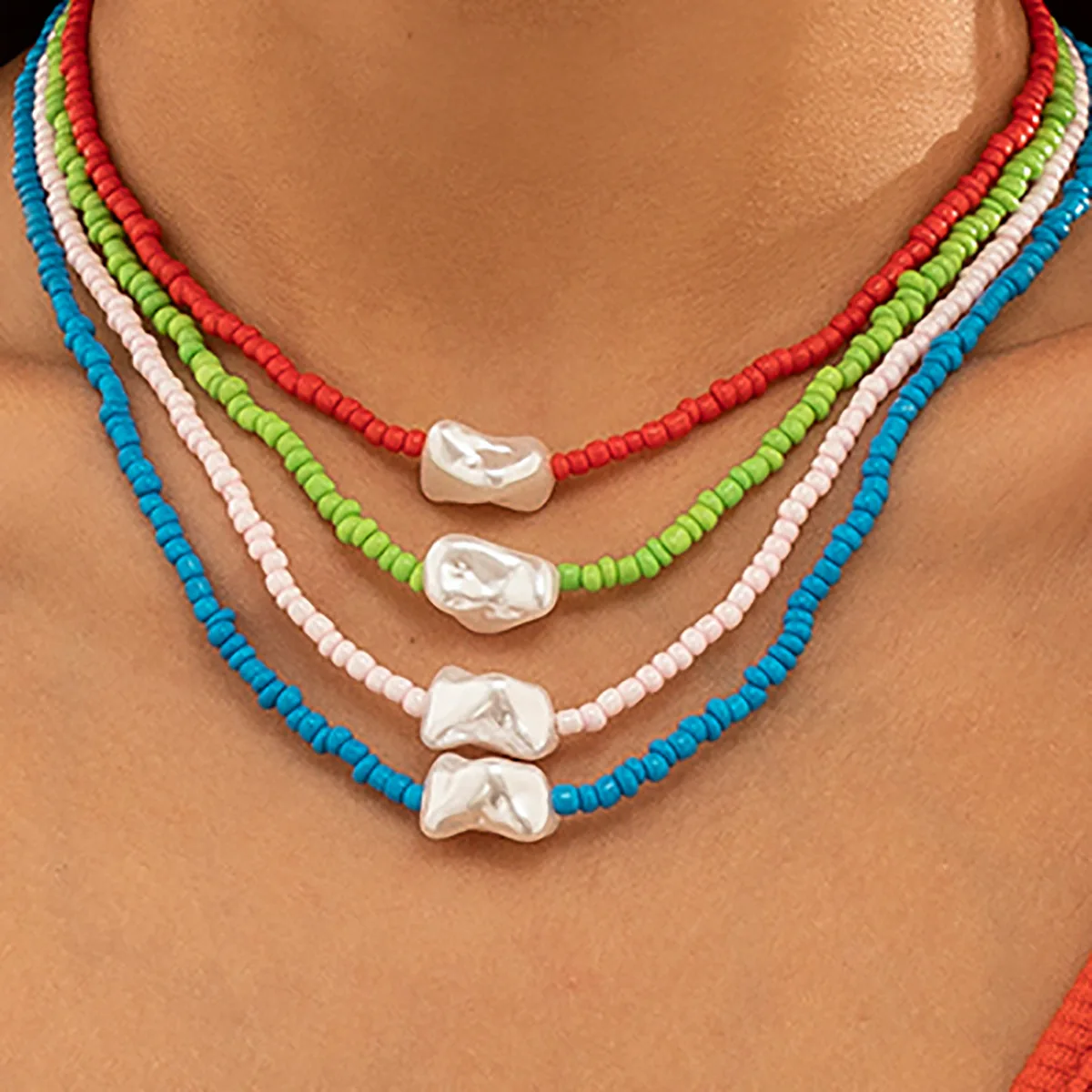 Fashion Handmade Multicolor Seed Beads Chain Pearl Necklace For Women Baroque Pearl Bohemia Choker Necklaces Jewelry Gifts
Fashion Handmade Multicolor Seed Beads Chain Pearl Necklace For Women Baroque Pearl Bohemia Choker Necklaces Jewelry Gifts