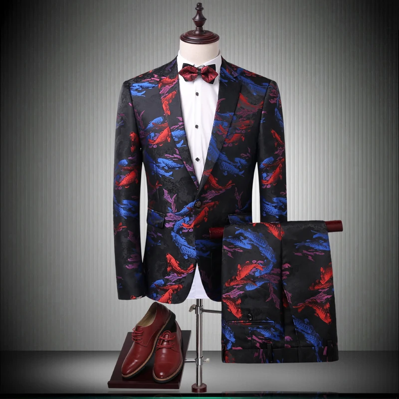MOGU Fish Printed Painting New Arrival Handsome Men Suit Smart Casual Boutique Party Groomsmen Luxury Tuxedo Plus Size M-6XL
MOGU Fish Printed Painting New Arrival Handsome Men Suit Smart Casual Boutique Party Groomsmen Luxury Tuxedo Plus Size M-6XL