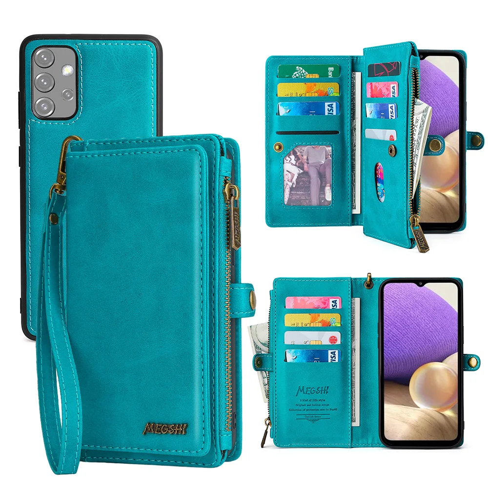 

Кожаный чехол-бумажник для телефона Samsung Galaxy S8 S9 S10 S21 S22 S21FE A10 A12 A20 A30 A31 A32 A41 A42 A50 A52 A70 A72
