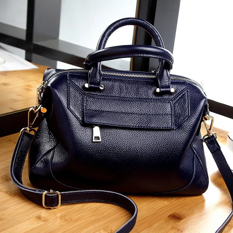 Business Casual Genuine Leather Boston Bag Office Ladies Tote Handbag Women Shoulder Bag Zipper Soft Single Crossbody Bags New
Business Casual Genuine Leather Boston Bag Office Ladies Tote Handbag Women Shoulder Bag Zipper Soft Single Crossbody Bags New