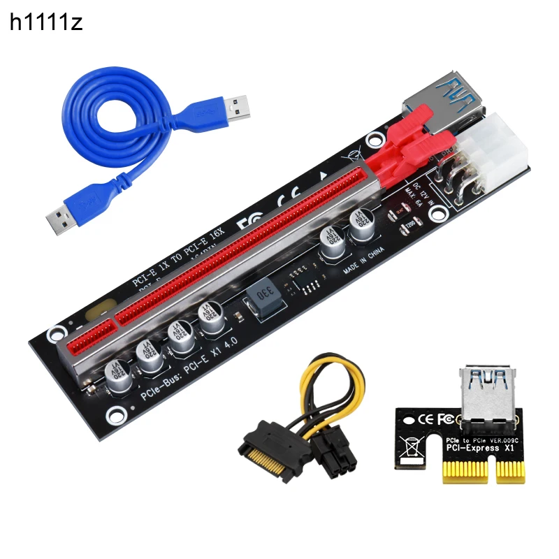 

PCIE Riser for Video Card Graphic Card GPU PCI-E 16X Riser PCI Express X16 6Pin Power 0.6M USB3.0 Cable for Bitcoin Miner Mining