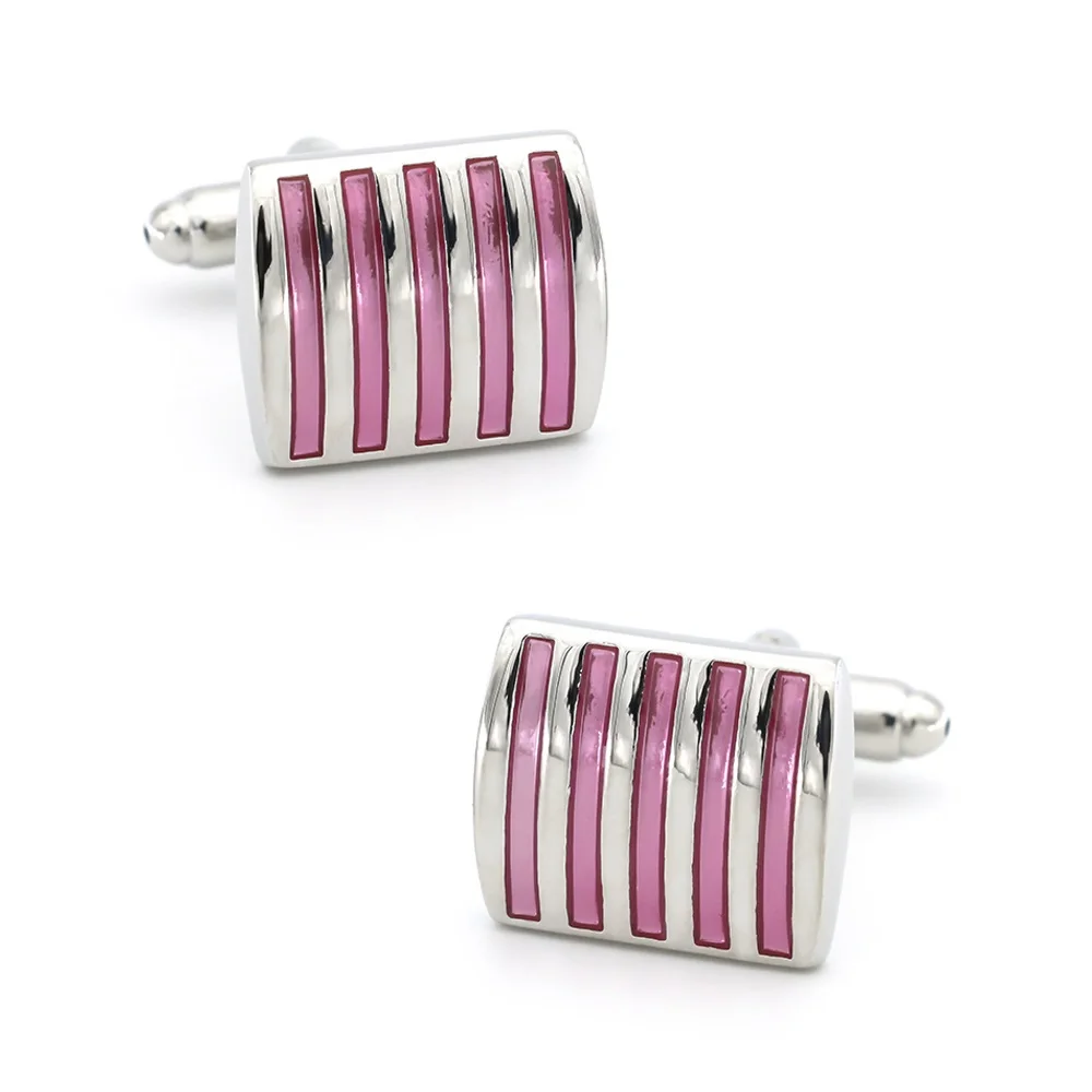 Enamel Design Square Stripes Cufflinks For Men Quality Copper Material Pink Color Cuff Links Wholesale&retail 
Enamel Design Square Stripes Cufflinks For Men Quality Copper Material Pink Color Cuff Links Wholesale&retail