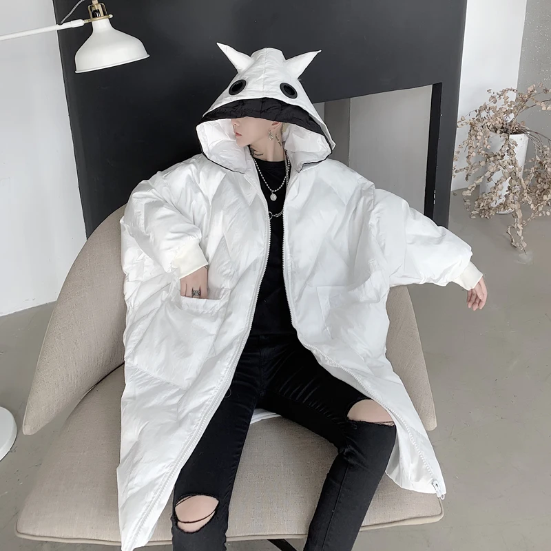 Dark winter personality double hooded loose in long cotton clothing fashion men's cotton-padded coat coat
Dark winter personality double hooded loose in long cotton clothing fashion men's cotton-padded coat coat