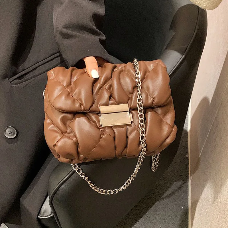 Chain Strap Women's Messenger Bags Luxury Handbags Designer Women Crossbody Bags Pleated PU Leather Shoulder Bag bolso mujer
Chain Strap Women's Messenger Bags Luxury Handbags Designer Women Crossbody Bags Pleated PU Leather Shoulder Bag bolso mujer