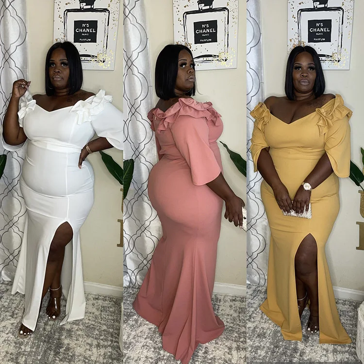 Large Women's Clothing Autumn and Winter European and American Fashion Large Women's Half Sleeve Dress Sexy Dress
Large Women's Clothing Autumn and Winter European and American Fashion Large Women's Half Sleeve Dress Sexy Dress