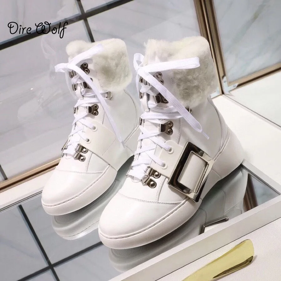 Dire Wolf New Genuine Leather Sheep Wool Warm Boots Sexy Platform Luxury Designer Ankle Boots Shoes Women Zapatos Muje
Dire Wolf New Genuine Leather Sheep Wool Warm Boots Sexy Platform Luxury Designer Ankle Boots Shoes Women Zapatos Muje