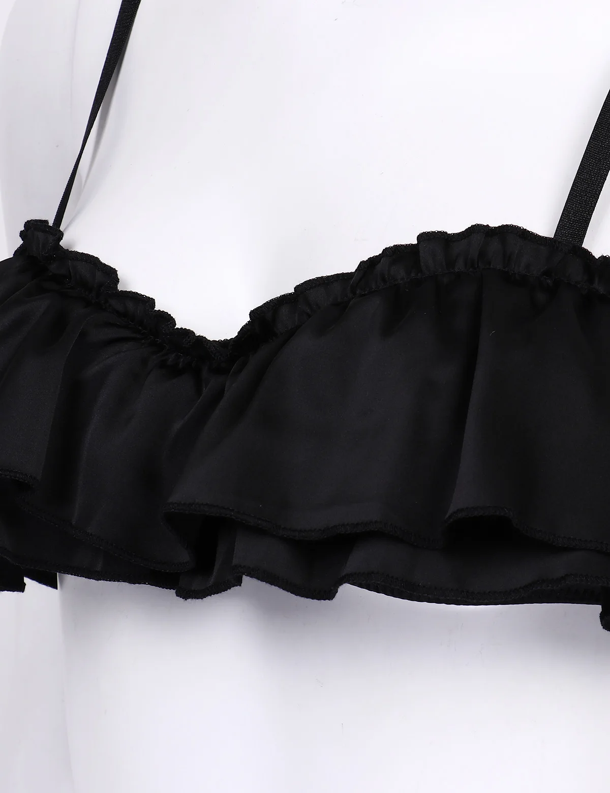 Women Lingerie Smooth Silky Soft Satin Adjustable Straps Double Layers Ruffled Stretchy Sexy Bra Tops Nightwear Bralette
Women Lingerie Smooth Silky Soft Satin Adjustable Straps Double Layers Ruffled Stretchy Sexy Bra Tops Nightwear Bralette
