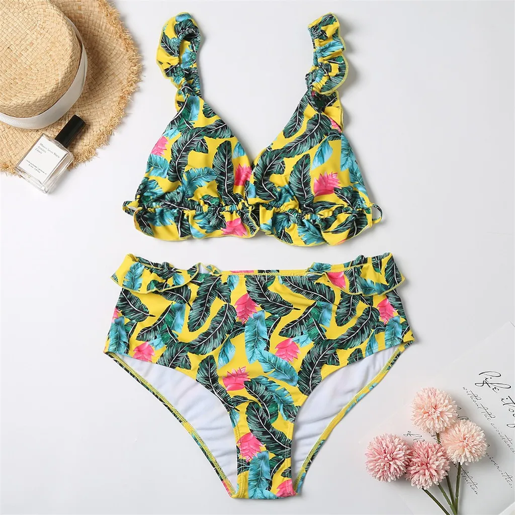 2019 Sexy Women Set Swimwear Plus Size Two-Piece Push-Up Padded Bikini Set Leaves Ruffled Swimsuit Z906
2019 Sexy Women Set Swimwear Plus Size Two-Piece Push-Up Padded Bikini Set Leaves Ruffled Swimsuit Z906