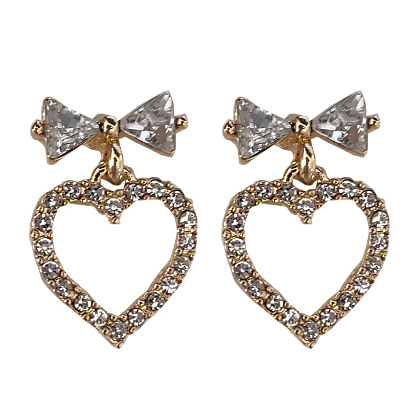 Bilandi S925 needle Sweet Jewelry Bow Heart Earrings 2021 New Design High Quality Shiny Crystal Drop Earrings For Women Gifts
Bilandi S925 needle Sweet Jewelry Bow Heart Earrings 2021 New Design High Quality Shiny Crystal Drop Earrings For Women Gifts