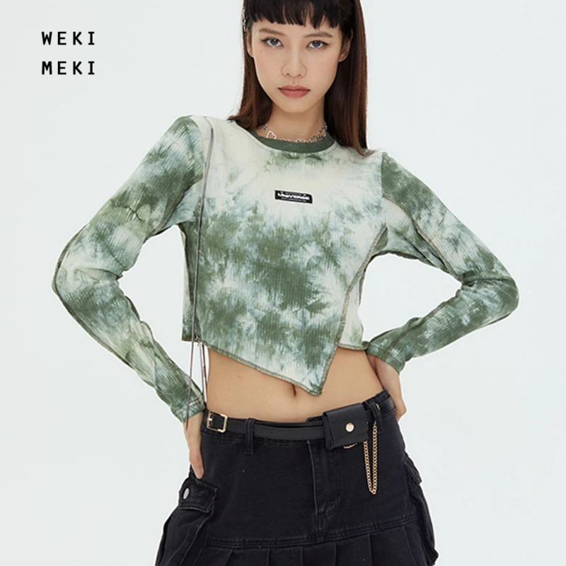WEKIMEKI Fashion Women Short T-shirt Casual Round Neck Long-sleeved Top Tee Irregular Design Woman Tshirts Streetwear N0019
WEKIMEKI Fashion Women Short T-shirt Casual Round Neck Long-sleeved Top Tee Irregular Design Woman Tshirts Streetwear N0019