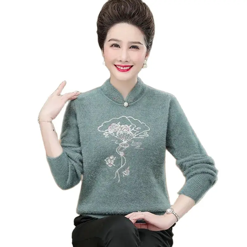 Middle-aged Women Winter Wool Sweater And Pullover 2021 Autumn Thick Warm Imitation Mink Velvet Knit Jumper Women Tops W1753
Middle-aged Women Winter Wool Sweater And Pullover 2021 Autumn Thick Warm Imitation Mink Velvet Knit Jumper Women Tops W1753