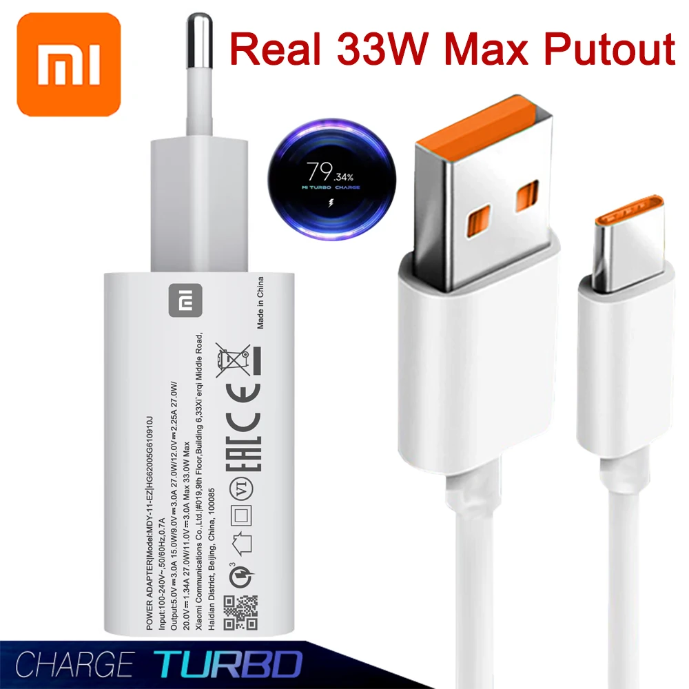 Mi 11 Lite 33W EU Fast Turbo Charger USB C Cable For Xiaomi Redmi K20 Pro K30 Mi 9 9T 10T Pro 10T Lite Note 9 10 Pro 10 Lite
Mi 11 Lite 33W EU Fast Turbo Charger USB C Cable For Xiaomi Redmi K20 Pro K30 Mi 9 9T 10T Pro 10T Lite Note 9 10 Pro 10 Lite