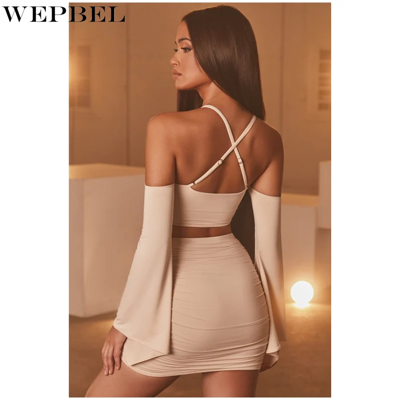 Mandylandy Women Sexy Two Piece Set Lady Flare Sleeve V Neck Drawstring Ruched Crop Top + High Waist Bodycon Skirt Outfits
Mandylandy Women Sexy Two Piece Set Lady Flare Sleeve V Neck Drawstring Ruched Crop Top + High Waist Bodycon Skirt Outfits