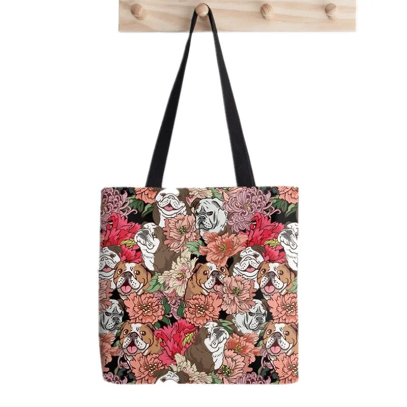 Women Shopper bag English Bulldog Printed Kawaii Bag Harajuku Shopping Canvas Shopper Bag girl handbag Tote Shoulder Lady Bag
Women Shopper bag English Bulldog Printed Kawaii Bag Harajuku Shopping Canvas Shopper Bag girl handbag Tote Shoulder Lady Bag