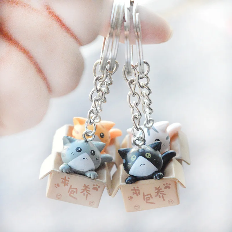 Cute Little Box Cat Key Chain Women Men Kawaii Kitten Car Keychain Fashion Letter Keyring Animal Jewelry Dating Anniversary Gift 
Cute Little Box Cat Key Chain Women Men Kawaii Kitten Car Keychain Fashion Letter Keyring Animal Jewelry Dating Anniversary Gift