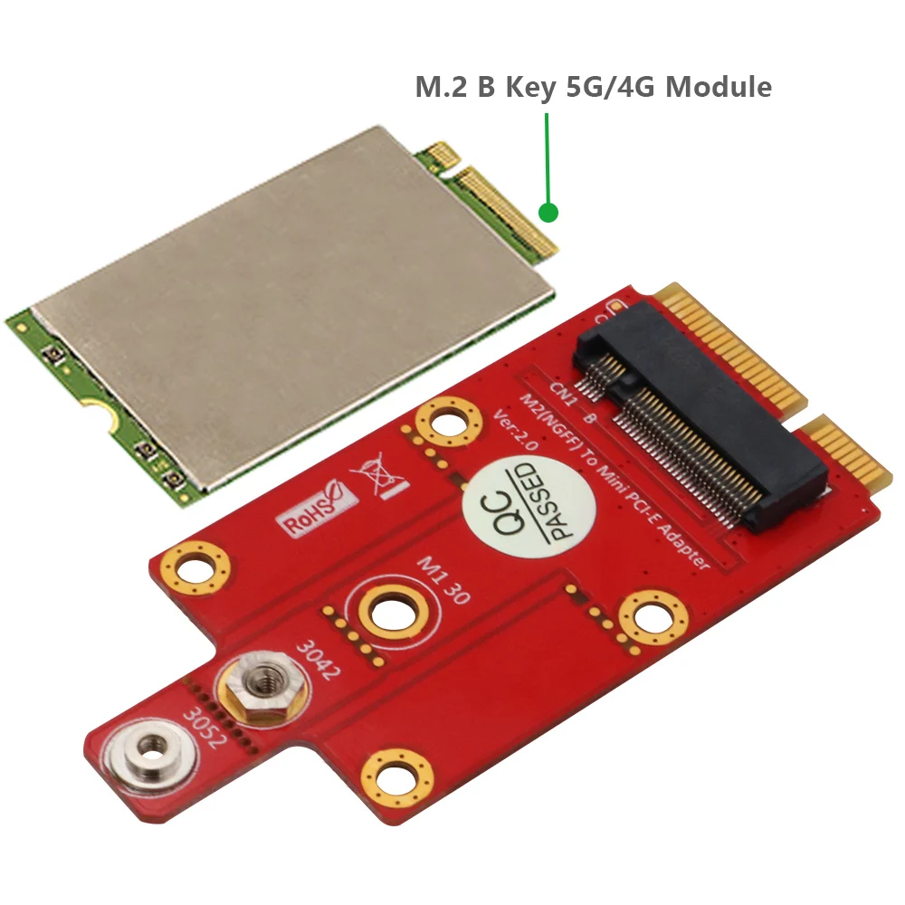 M.2 Key B to Mini PCI-E Adapter with Dual NANO SIM Card Slot for 3G/4G Module Conversion Card for Desktop/Laptop PC Computer
M.2 Key B to Mini PCI-E Adapter with Dual NANO SIM Card Slot for 3G/4G Module Conversion Card for Desktop/Laptop PC Computer