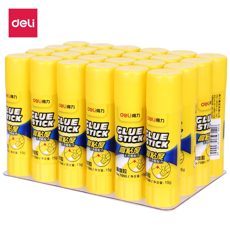Deli 24pcs/Box high viscosity sticks 15g solid glue stick formaldehyde-free formula 27050
Deli 24pcs/Box high viscosity sticks 15g solid glue stick formaldehyde-free formula 27050
