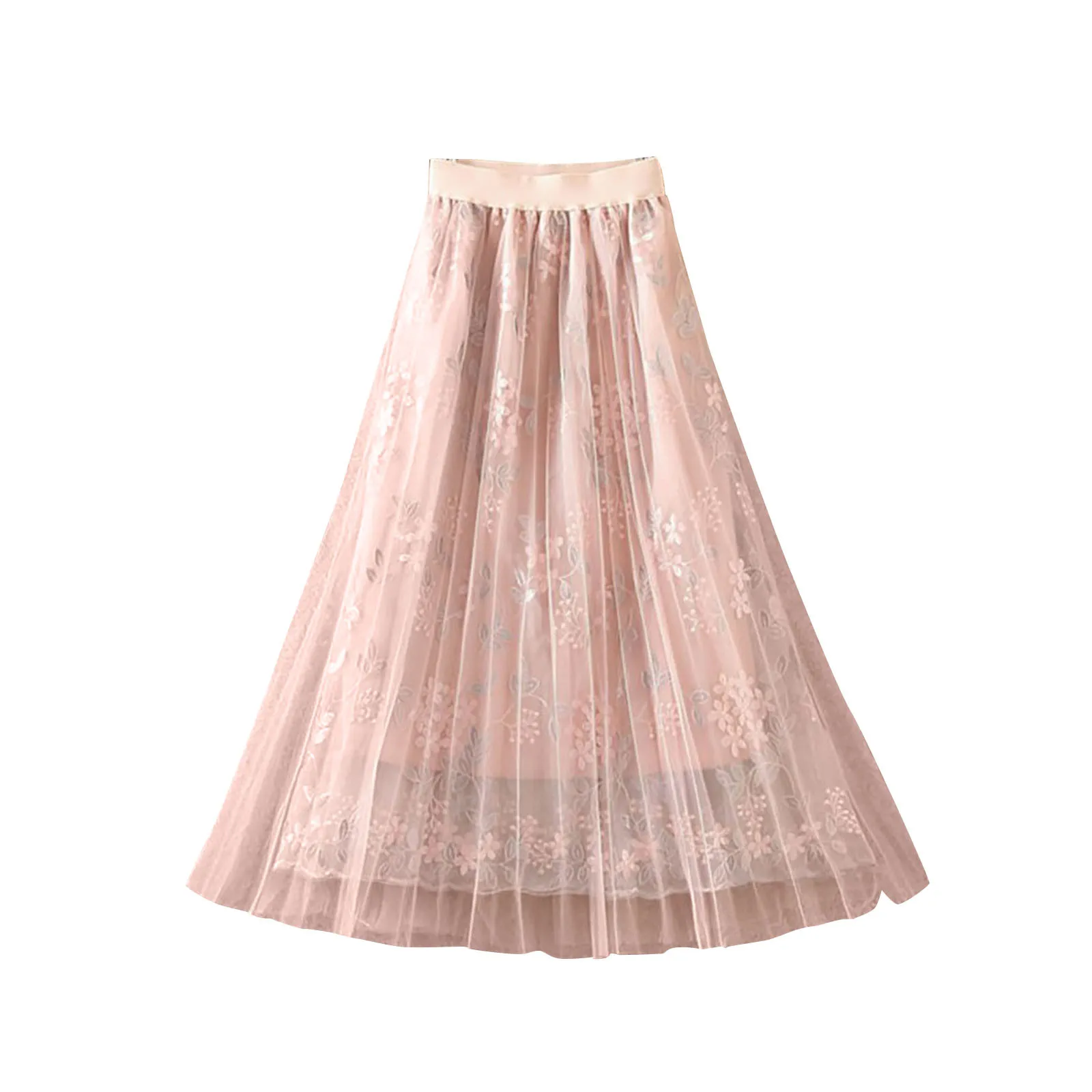 Solid Skirt Gauze Spring Color Mesh Skirt High Long Women Waist A-Line Elastic Skirt
Solid Skirt Gauze Spring Color Mesh Skirt High Long Women Waist A-Line Elastic Skirt