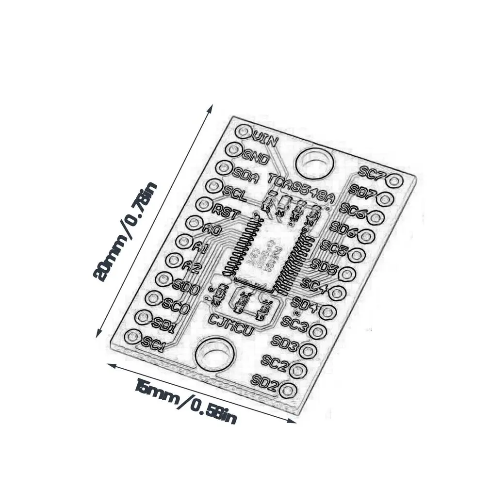 CJMCU- 9548 TCA9548 TCA9548A 1-to-8 I2C 8 -way multi-channel Expansion Board IIC Module Development Board
CJMCU- 9548 TCA9548 TCA9548A 1-to-8 I2C 8 -way multi-channel Expansion Board IIC Module Development Board