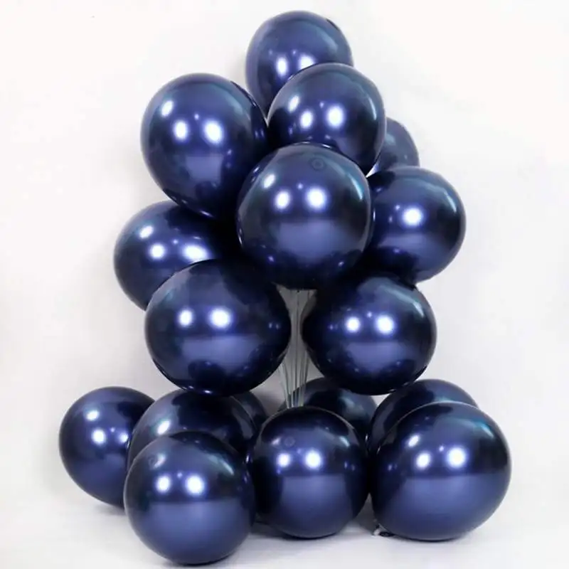 Металлические светящиеся синие воздушные шары 30 шт. темно синий латексный шар