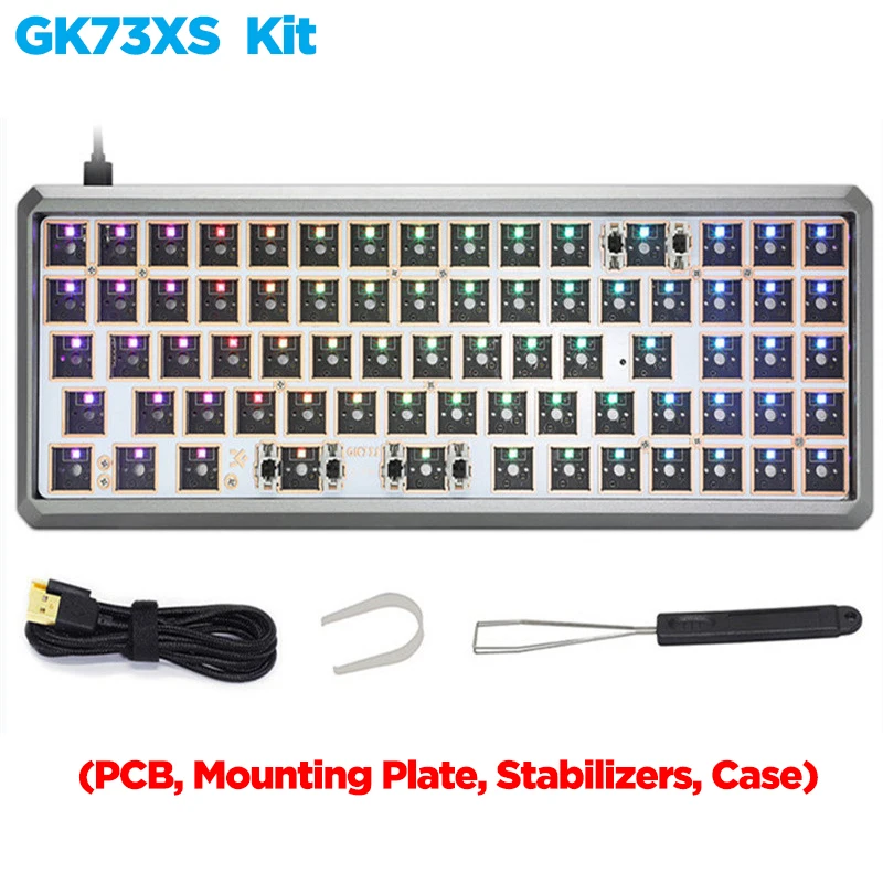 Комплект для клавиатуры GK73XS, проводная, Bluetooth-совместимая с RGB-подсветкой Монтажная пластина для печатных плат, чехол для переключателей MX 68%...
Комплект для клавиатуры GK73XS, проводная, Bluetooth-совместимая с RGB-подсветкой Монтажная пластина для печатных плат, чехол для переключателей MX 68%...