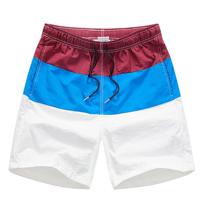 Шорты мужские пляжные в стиле пэчворк, Модные дышащие шорты из полиэстера, контрастные, повседневные, уличная одежда, лето 
Шорты мужские пляжные в стиле пэчворк, Модные дышащие шорты из полиэстера, контрастные, повседневные, уличная одежда, лето