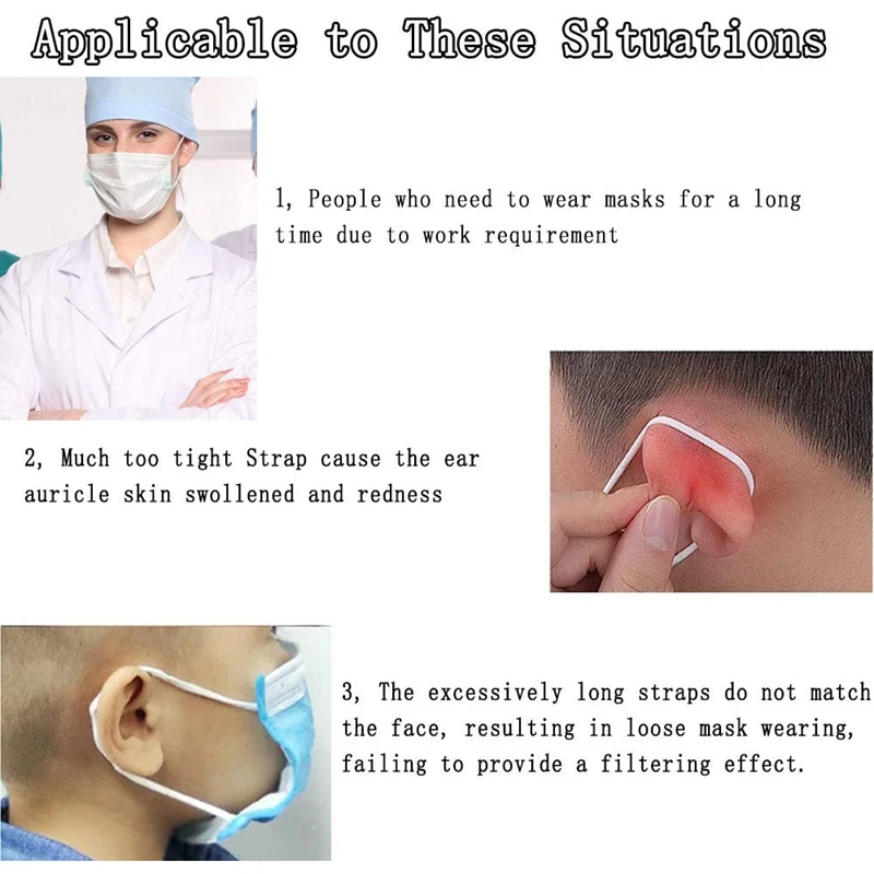 Mask Strap Extender, Anti-Tightening Mask Holder Hook Ear Strap Ear Grips Extension Mask Buckle Ear Pain Relieved 16Pcs
Mask Strap Extender, Anti-Tightening Mask Holder Hook Ear Strap Ear Grips Extension Mask Buckle Ear Pain Relieved 16Pcs