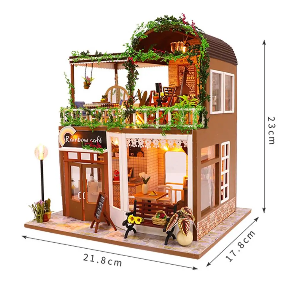 DIY Coffee House Dollhouse Mini Assembly Model Toys Puzzle Miniatures Building Household For Children Adults
DIY Coffee House Dollhouse Mini Assembly Model Toys Puzzle Miniatures Building Household For Children Adults