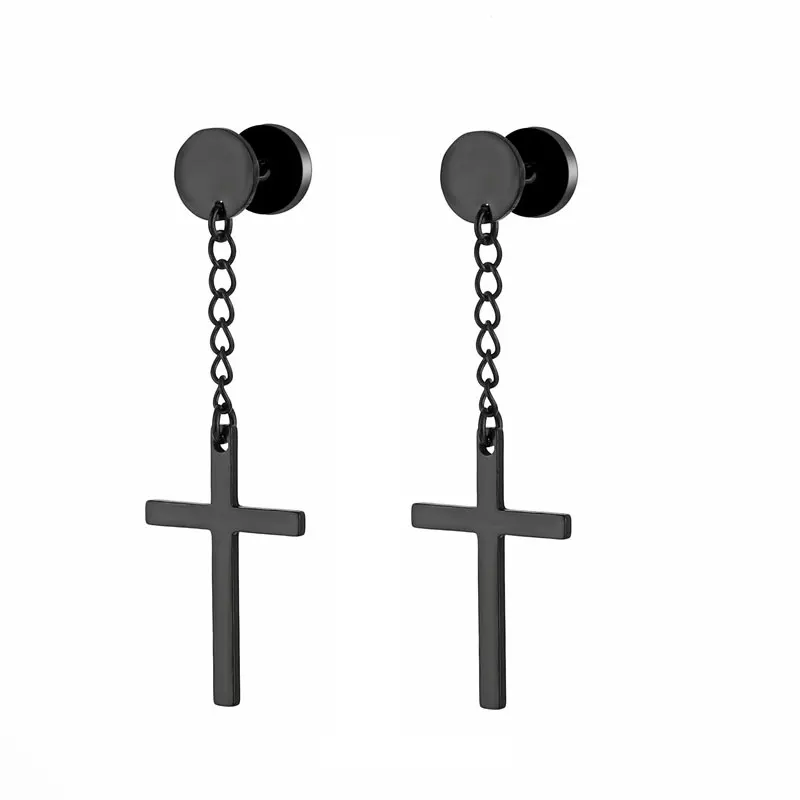 2pcs Men Women 316 Stainless Steel Barbell Punk Dangle Earrings Cross Chain Fashion Drop Earrings Simple Street Bar Jewelry2021
2pcs Men Women 316 Stainless Steel Barbell Punk Dangle Earrings Cross Chain Fashion Drop Earrings Simple Street Bar Jewelry2021