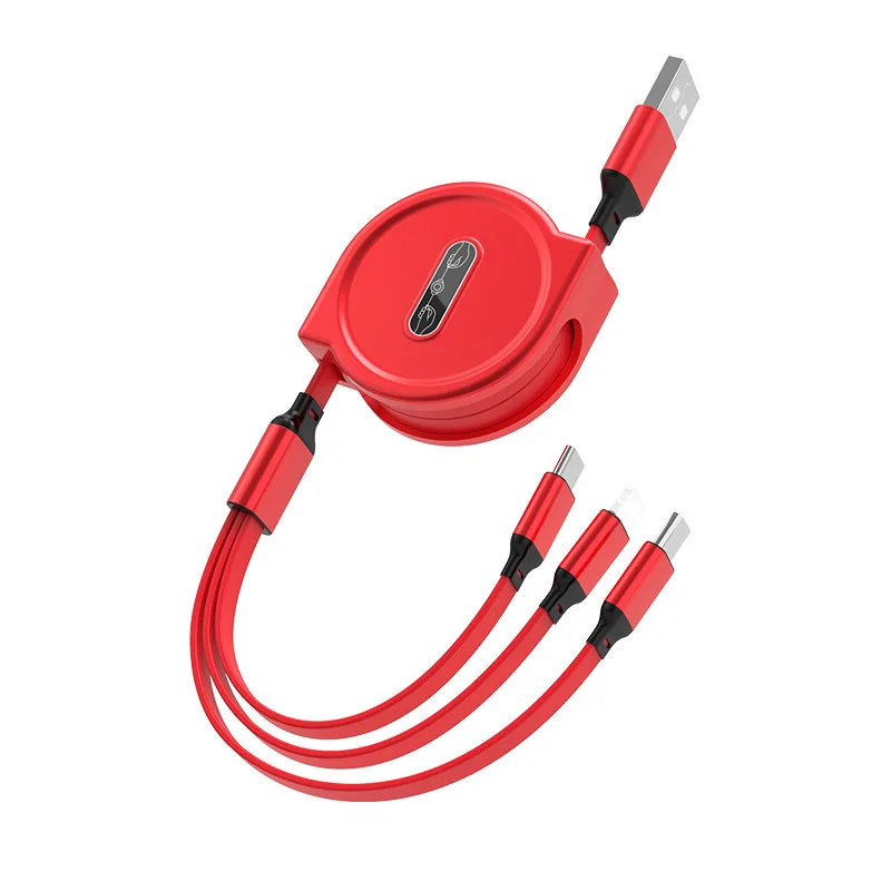GZKZLIA 3in1 Fast Charging Cable For iPhone 11 12 ipad mini Type-c MicroUSB 3A Telescopic Charge Cables 1.1m Portable Z58 Hot
GZKZLIA 3in1 Fast Charging Cable For iPhone 11 12 ipad mini Type-c MicroUSB 3A Telescopic Charge Cables 1.1m Portable Z58 Hot