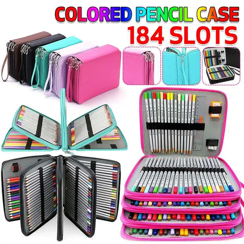 Waterproof Pencil Cases Colored Pencil Case Holder Large Capacity Portable PU Leather Pencil Bag For Student Gifts Supplies
Waterproof Pencil Cases Colored Pencil Case Holder Large Capacity Portable PU Leather Pencil Bag For Student Gifts Supplies