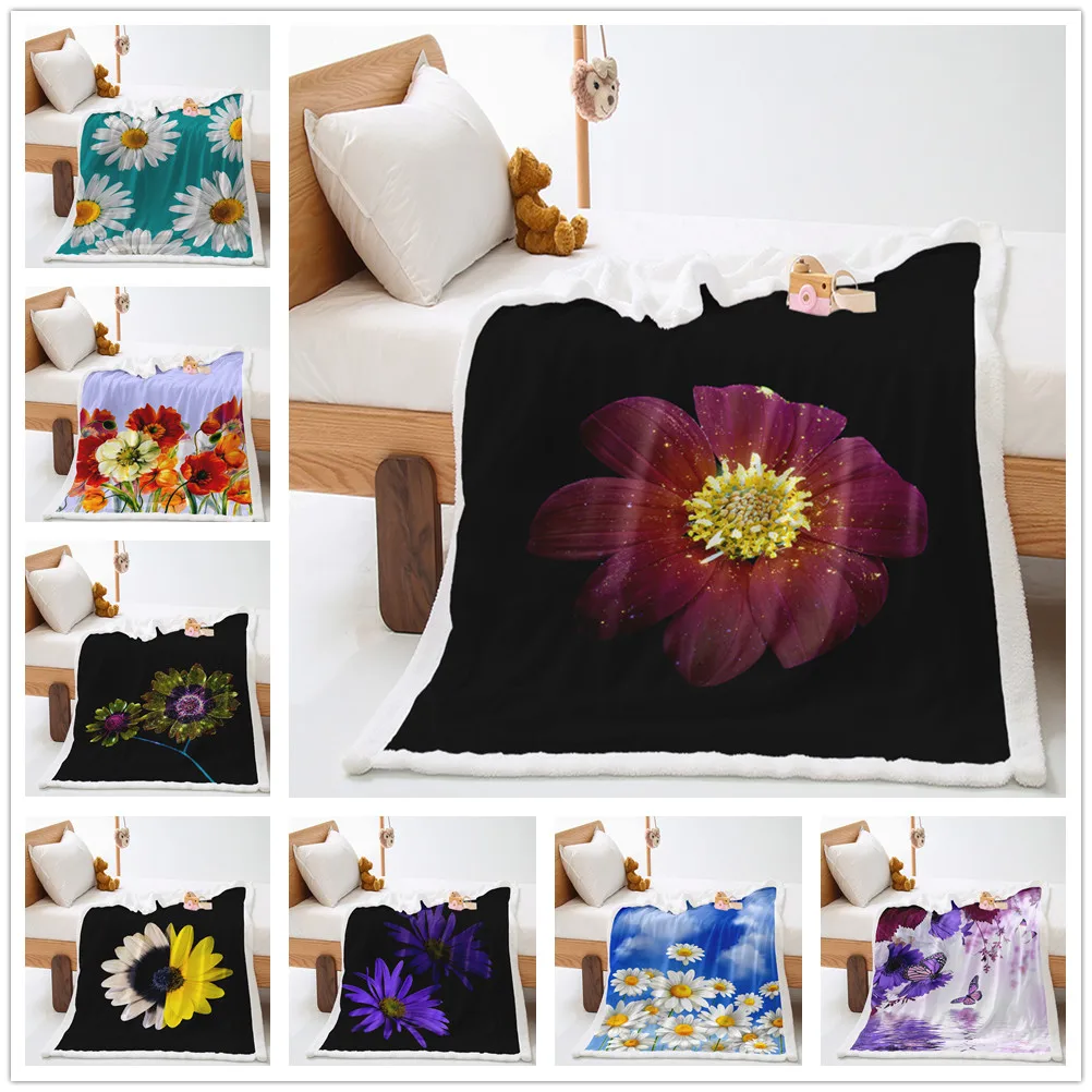 Sunflower Blanket Floral Print Sherpa Blanket for Women Blossom Yelow Flowers Fleece Throw Blanket Breathable Botanical Branches 
Sunflower Blanket Floral Print Sherpa Blanket for Women Blossom Yelow Flowers Fleece Throw Blanket Breathable Botanical Branches