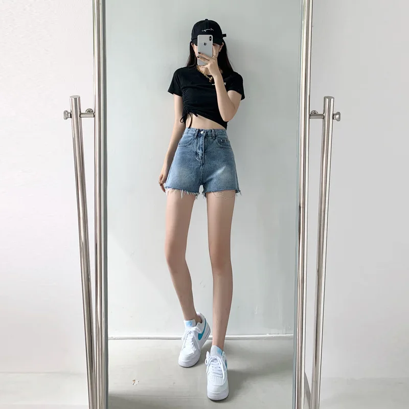 Women's Denim Hot Pants 2021 Summer New Women's High Waist Slimming Wide Leg Burrs Denim Shorts
Women's Denim Hot Pants 2021 Summer New Women's High Waist Slimming Wide Leg Burrs Denim Shorts