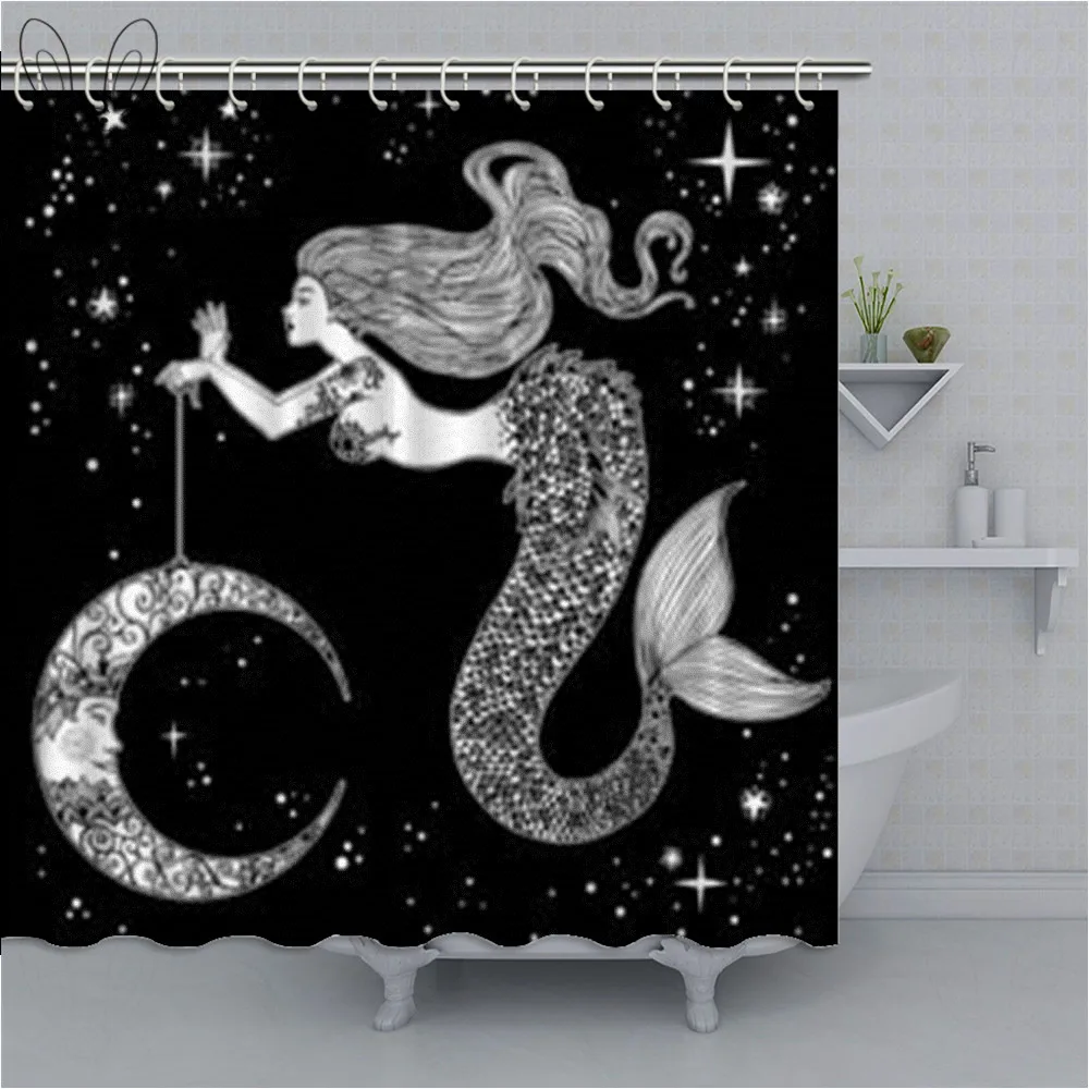 Moon Sexy Mermaid Polyester Fabric Shower Curtain Waterproof Polyester Fabric Bathroom Curtain Shower Sets Bath Mat Decor
Moon Sexy Mermaid Polyester Fabric Shower Curtain Waterproof Polyester Fabric Bathroom Curtain Shower Sets Bath Mat Decor