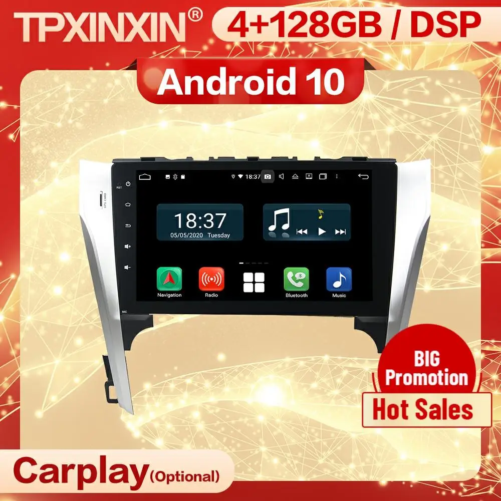 Мультимедийный стерео-приемник Carplay для Toyota Camry 128 2012, 4 + 2013 ГБ, 2 Din
Мультимедийный стерео-приемник Carplay для Toyota Camry 128 2012, 4 + 2013 ГБ, 2 Din
