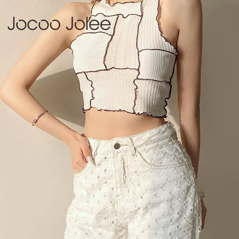 Jocoo Jolee 2021 Women Summer Slim Sexy Patchwork Edible Tree Fungus Tank Tops Casual Elegant Navel Round Neck Basic Top
Jocoo Jolee 2021 Women Summer Slim Sexy Patchwork Edible Tree Fungus Tank Tops Casual Elegant Navel Round Neck Basic Top