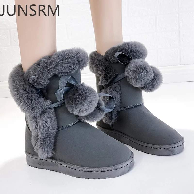 Теплые меховые женские зимние сапоги JUNSRM, милая замшевая зимняя обувь, сапоги до середины икры с меховыми помпонами, женские модные сапоги, ...
Теплые меховые женские зимние сапоги JUNSRM, милая замшевая зимняя обувь, сапоги до середины икры с меховыми помпонами, женские модные сапоги, ...