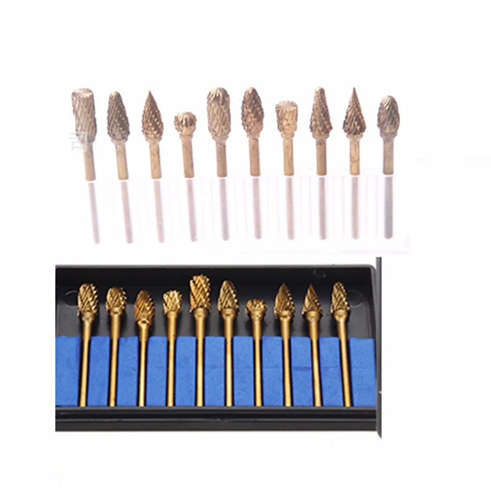 10pcs 1/4Tungsten Head Carbide Burrs For Rotary Drill Grinder Carving Bit Glod Milling Cutter For Manicure Burr Cuticle Clean
10pcs 1/4Tungsten Head Carbide Burrs For Rotary Drill Grinder Carving Bit Glod Milling Cutter For Manicure Burr Cuticle Clean