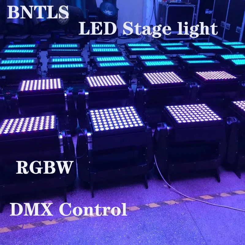 

Светодиодный прожектор RGBW 4 в 1, Светодиодный прожектор для сцены 44*10 Вт, однослосветильник прожектор с управлением DMX, 2 шт. и чехол с подсвети...