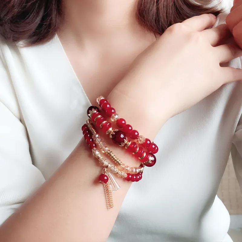 European and American Retro Bohemian Hand String Marine Style Original Design Multi-Layer Beads Crystal Bracelet for Women B1487
European and American Retro Bohemian Hand String Marine Style Original Design Multi-Layer Beads Crystal Bracelet for Women B1487