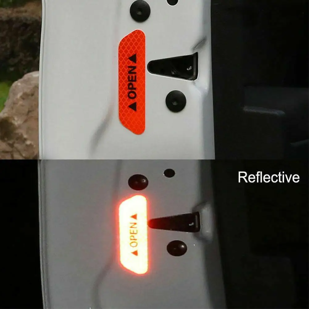 4Pcs Car Door Stickers Universal Safety Warning Mark OPEN High Reflective Tape Auto Exterior Motorcycle Bike Helmet Sticker
4Pcs Car Door Stickers Universal Safety Warning Mark OPEN High Reflective Tape Auto Exterior Motorcycle Bike Helmet Sticker
